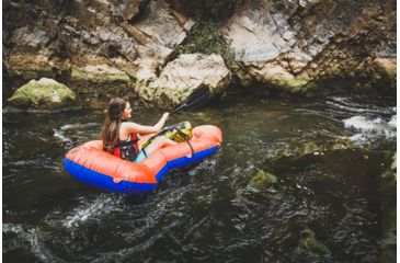 Image of Klymit LiteWater Dinghy Packraft-Sea Blue/Fire Orange