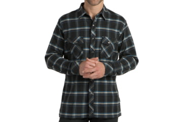 Image of Kuhl Maverik Long Sleeve Shirt - Men's-Black N Blue-Large