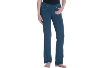 Image of Kuhl Mova Straight Pant - Women's-Blue Depths Heather-Regular Inseam-10