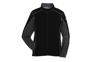 Image of Kuhl Revel Full Zip Jacket - Men's-Black/Steel-Large