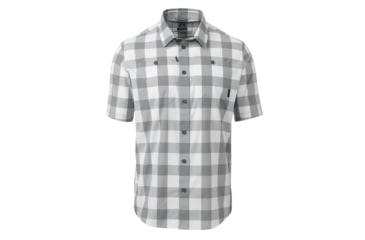 Image of Kuiu KUIU Borrego Short Sleeves Shirt in Battleship Plaid Size 3XL, Battleship Plaid, 3XL, Polyester, Adult, Male, 8192602407070