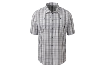 Image of Kuiu KUIU Borrego Short Sleeves Shirt in Granite Plaid Size 3XL, Granite Plaid, 3XL, Polyester, Adult, Male, 8192602439838
