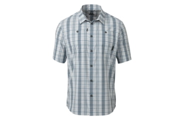 Image of Kuiu KUIU Borrego Short Sleeves Shirt in Gravel Plaid Size 3XL, Gravel Plaid, 3XL, Polyester, Adult, Male, 8192602505374