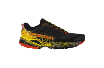 Image of La Sportiva Akasha II Running Shoes - Mens, Black/Yellow, 46, 56A-999100-46
