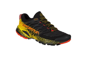 Image of La Sportiva Akasha II Running Shoes - Mens, Black/Yellow, 46, 56A-999100-46