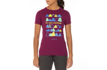 Image of La Sportiva For Your Mountain T-Shirt - Women's, Plum, Extra Small I77-501501-XS
