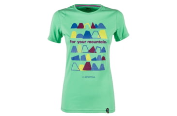 Image of La Sportiva For Your Mountain T-Shirt - Women's, Jade Green, Extra Small I77-704704-XS