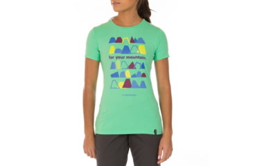 Image of La Sportiva For Your Mountain T-Shirt - Women's, Jade Green, Extra Small I77-704704-XS
