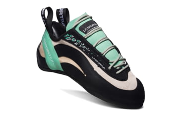 Image of La Sportiva Miura Climbing Shoes - Womens, White/Jade Green, 39, ZFCS011-W00E04-39