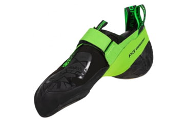 Image of La Sportiva Skwama Vegan Climbing Shoes - Mens, Black/Flash Green, 43.5, ZFCS032-K00E24-43.5