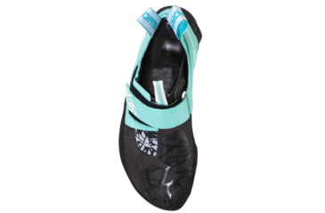 Image of La Sportiva Skwama Vegan Shoes - Womens, Carbon/Turquoise, 34.5, ZFCS033-G00B16-34.5