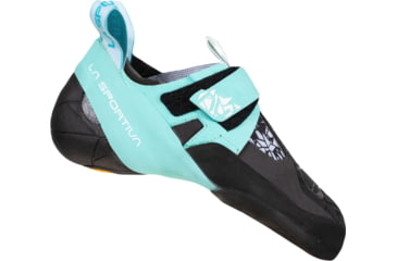 Image of La Sportiva Skwama Vegan Shoes - Womens, Carbon/Turquoise, 34.5, ZFCS033-G00B16-34.5