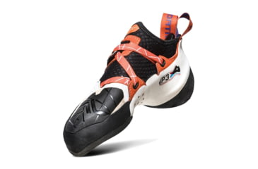 Image of La Sportiva Solution Climbing Shoes - Womens, White/Lily Orange, 36, ZFCS014-W00O03-36