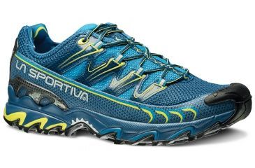 Image of La Sportiva Ultra Raptor Trail Running Shoe - Men's-Blue/Sulphur-46