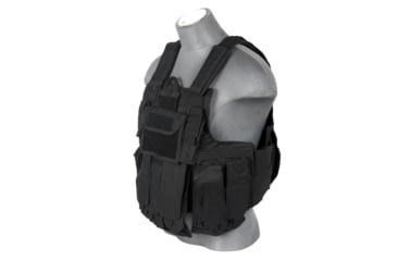 Image of Lancer Tactical 1000D Nylon Strike Tactical Vest, Black, CA-303BN