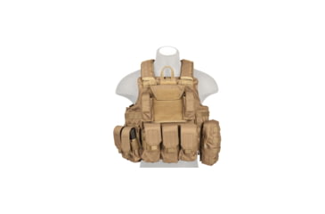 Image of Lancer Tactical 1000D Nylon Strike Tactical Vest, Coyote Brown, CA-303KN