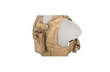 Image of Lancer Tactical 1000D Nylon Strike Tactical Vest, Coyote Brown, CA-303KN