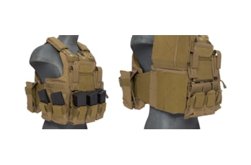 Image of Lancer Tactical 1000D Nylon Strike Tactical Vest, Tan, CA-303TN
