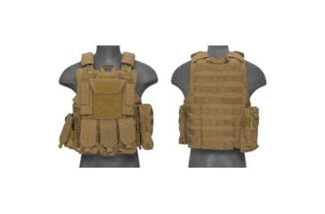 Image of Lancer Tactical 1000D Nylon Strike Tactical Vest, Tan, CA-303TN