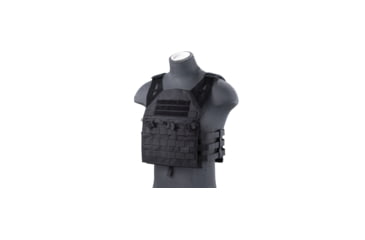 Image of Lancer Tactical Lightweight Molle Tactical Vest with Retention Cords, Black, CA-1897B