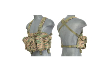 Image of Lancer Tactical Nylon AK Chest Rig, Digital Woodland, CA-308D