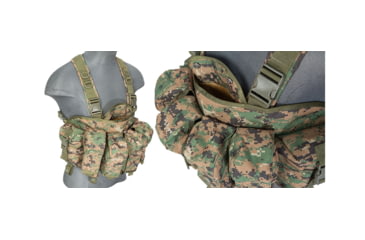Image of Lancer Tactical Nylon AK Chest Rig, Digital Woodland, CA-308D