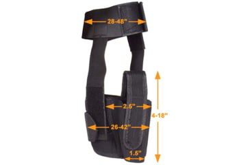 Image of Leapers UTG Concealed Ankle Holster, Black - Fits Most Compact &amp; Subcompact Pistols