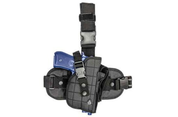 Image of UTG Pro Special Ops Tactical Thigh Holster, Universal, Right Hand, Black, Black, PVC-H178B