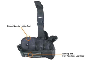 Image of Leapers UTG Special Ops Tactical Thigh Holster, Universal, Right Hand, Black, PVC-H178B