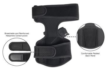 Image of Leapers UTG Universal Ankle Holster, Black, PVC-H191B