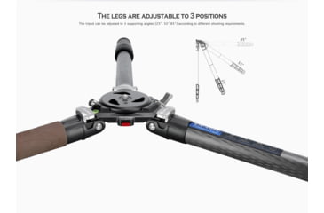 Image of Leofoto LN-364C Heavy Duty Tripod w/ 75mm Video Bowl/Platform &amp; Bag, Black, LN-364C