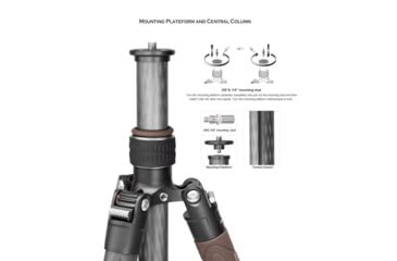 Image of Leofoto LX-254CT/BV-5B Reversible Travel Tripod w/ Bino Fluid Head Kit, Black, LX-254CT+BV-5B