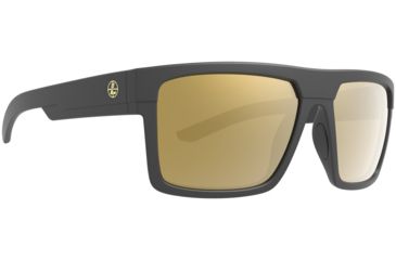 Image of Leupold Becnara Sunglasses, Matte Black Frame, Square Bronze Mirror Lens, Polarized, Regular-Wide, 179103