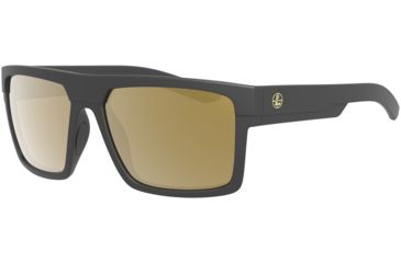 Image of Leupold Becnara Sunglasses, Matte Black Frame, Square Bronze Mirror Lens, Polarized, Regular-Wide, 179103