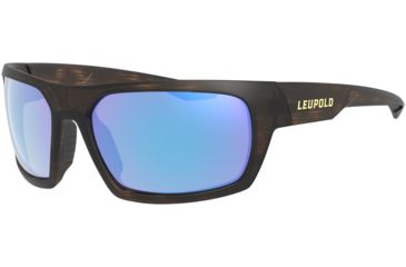 Image of Leupold Packout Mens Sunglasses, Matte Tortoise Frame, Square Blue Mirror Lens, Polarized, Regular, 179630
