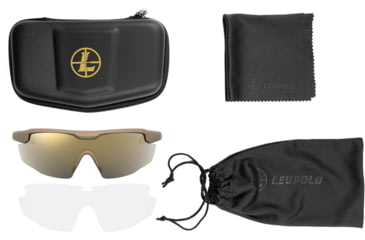 Image of Leupold Sentinel Shooting Glasses, Matte Tan Frame, Bronze Mirror Lens, 182671
