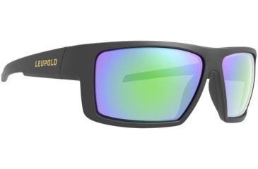 Image of Leupold Switchback Sunglasses, Matte Black Frame, Square Emerald Mirror Lens, Polarized, Regular-Wide, 179093