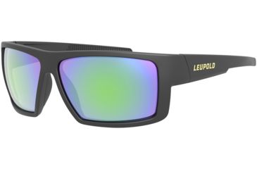 Image of Leupold Switchback Sunglasses, Matte Black Frame, Square Emerald Mirror Lens, Polarized, Regular-Wide, 179093