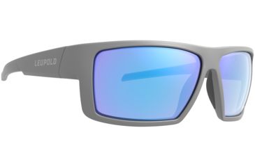 Image of Leupold Switchback Sunglasses, Matte Grey Frame, Square Blue Mirror Lens, Polarized, Regular-Wide, 179629