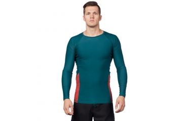 Image of Level Six Mens Mercury Longsleeve Lycra Rash Top, Dark Waters, Medium, GMT-LSME-DA-M