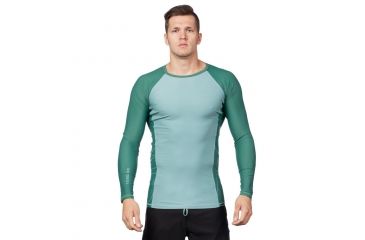 Image of Level Six Mens Mercury Longsleeve Lycra Rash Top, Shadow Blue, Small, GMT-LSME-SH-S