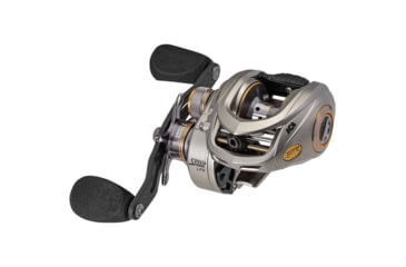 Image of Lew's MACH 1 Casting Rod, 7ft 3in, 1-PC IM7 Graphite Rod w/ Medium-Heavy  and Moderate, Winn Dri-Tac Split-Grip, Graphite Skeletal Reel Seat, White/Black/Green, M1CBR