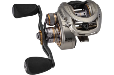 Image of Lew's MACH 1 Casting Rod, 7ft 3in, 1-PC IM7 Graphite Rod w/ Medium-Heavy  and Moderate, Winn Dri-Tac Split-Grip, Graphite Skeletal Reel Seat, White/Black/Green, M1CBR
