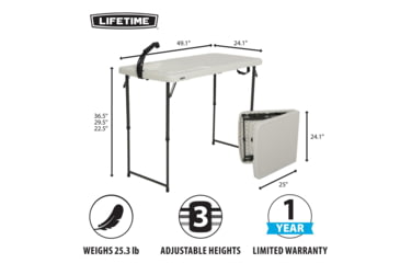Image of Lifetime Products 4-Foot Fillet Table, White, 280560