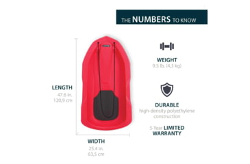 Image of Lifetime Products 48in Premium Snow Sled, 2 Pack, Red, 91181