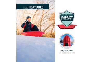 Image of Lifetime Products 48in Premium Snow Sled, 2 Pack, Red, 91181