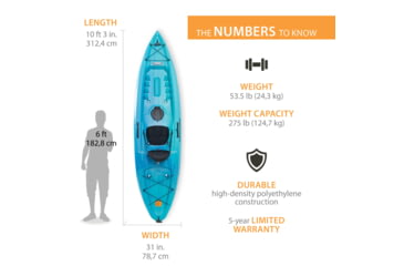 Image of Lifetime Products Kenai 103 Sit-On-Top Kayak, Bahama Fusion, Large, 91146
