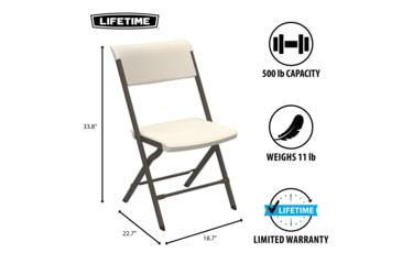 Image of Lifetime Products 37-Inch Fold-In-Half Table and 4 Chairs Set