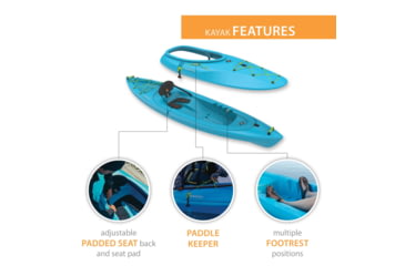 Image of Lifetime Products Emotion Cabrio Hybrid 110 Sit-In and Sit-On-Top Kayak w/Paddle