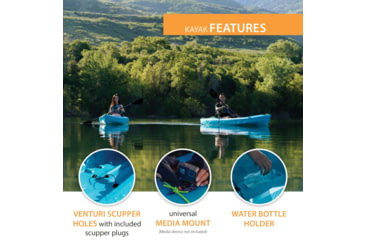 Image of Lifetime Products Emotion Cabrio Hybrid 110 Sit-In and Sit-On-Top Kayak w/Paddle
